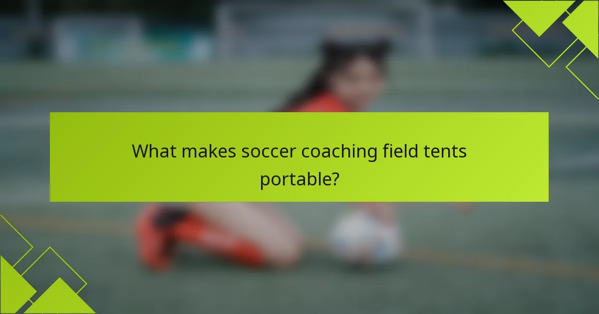 O que torna as tendas de campo para treino de futebol portáteis?