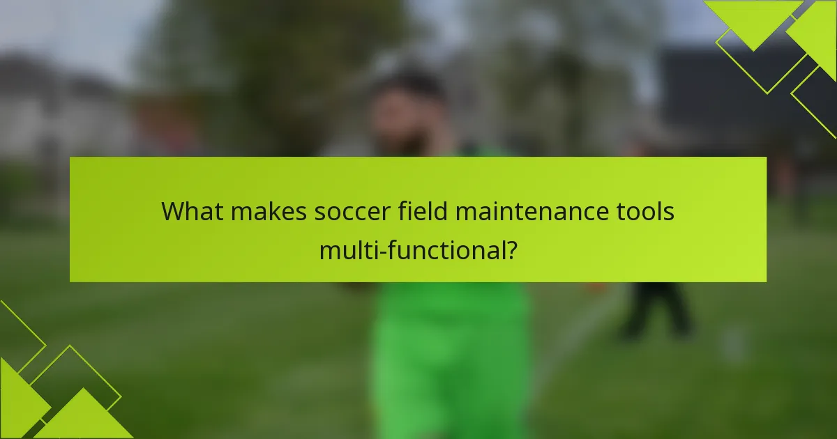 O que torna as ferramentas de manutenção de campos de futebol multifuncionais?