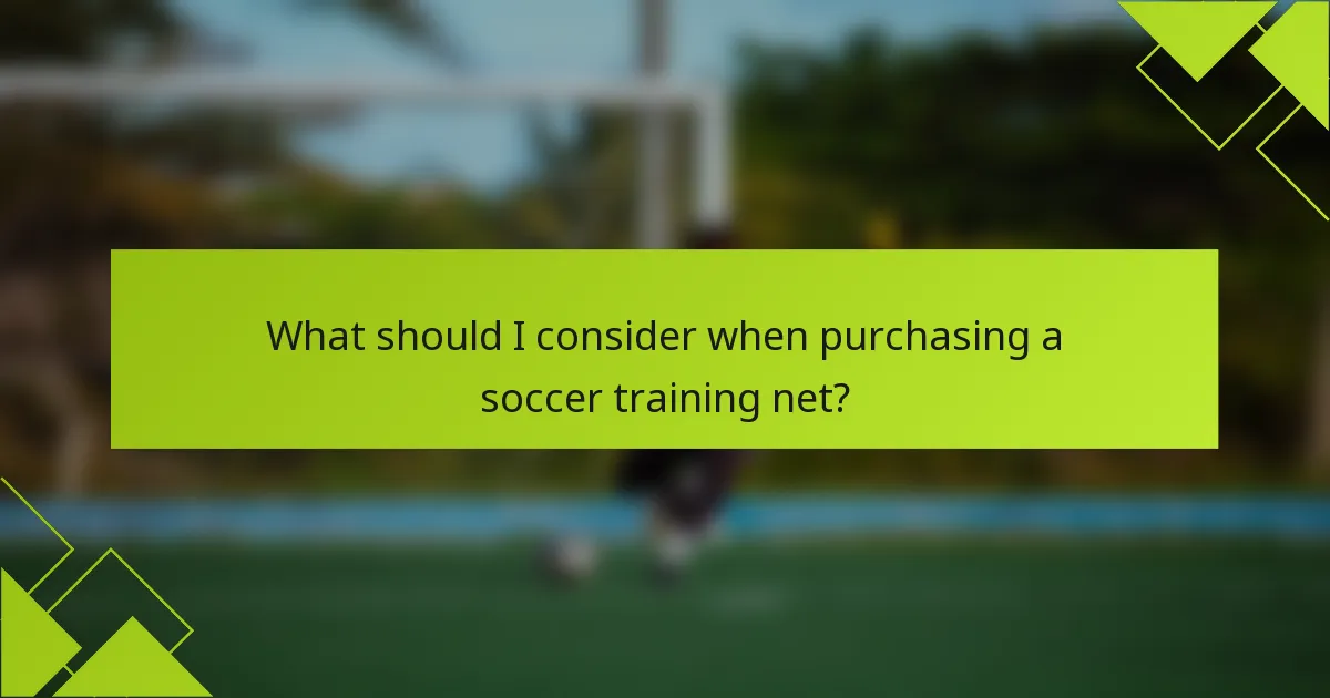 O que devo considerar ao comprar uma rede de treino de futebol?