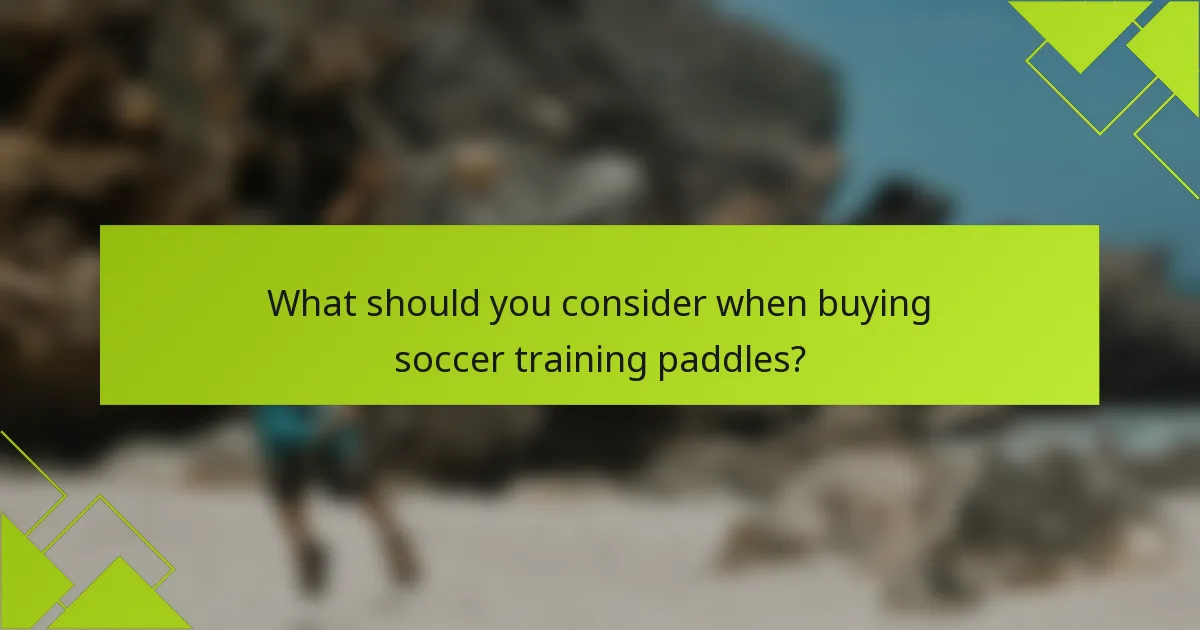 O que deve considerar ao comprar paddles de treino de futebol?
