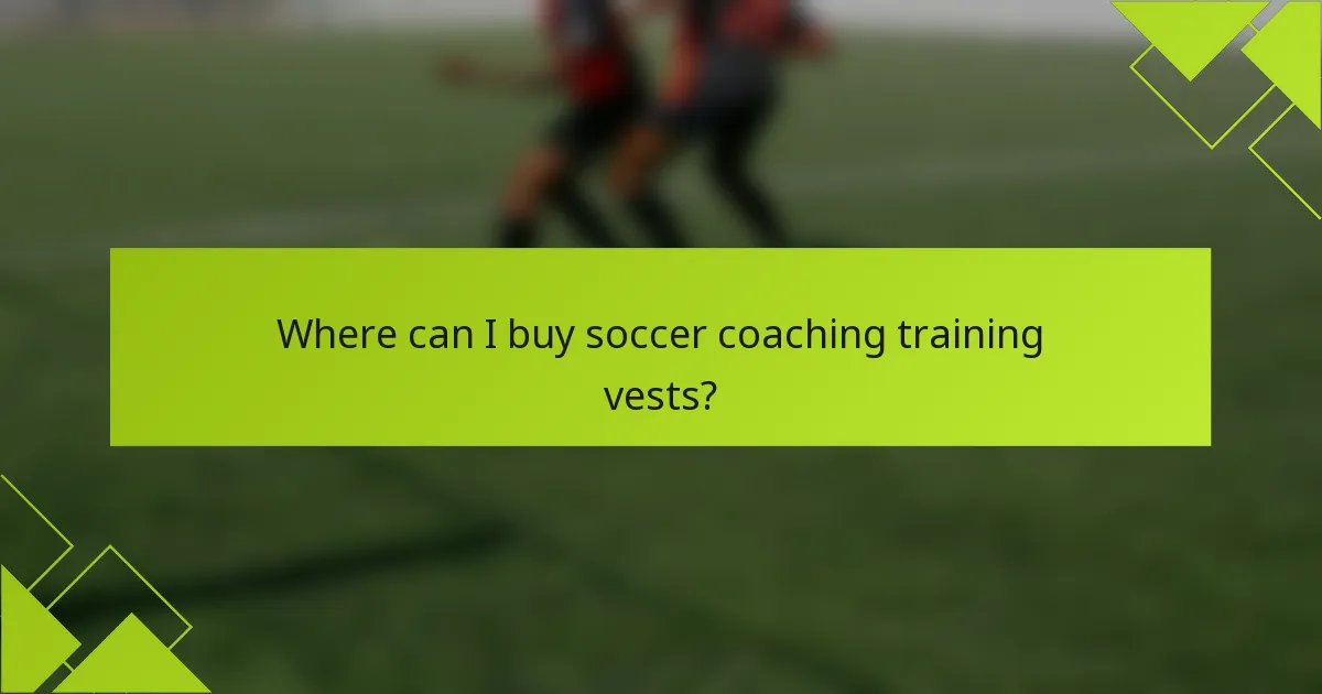 Onde posso comprar coletes de treino para treinadores de futebol?