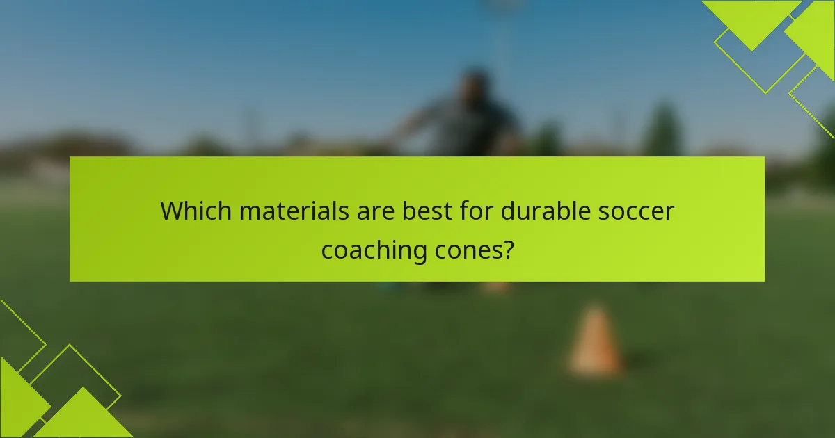 Quais materiais são melhores para cones de treino de futebol duráveis?